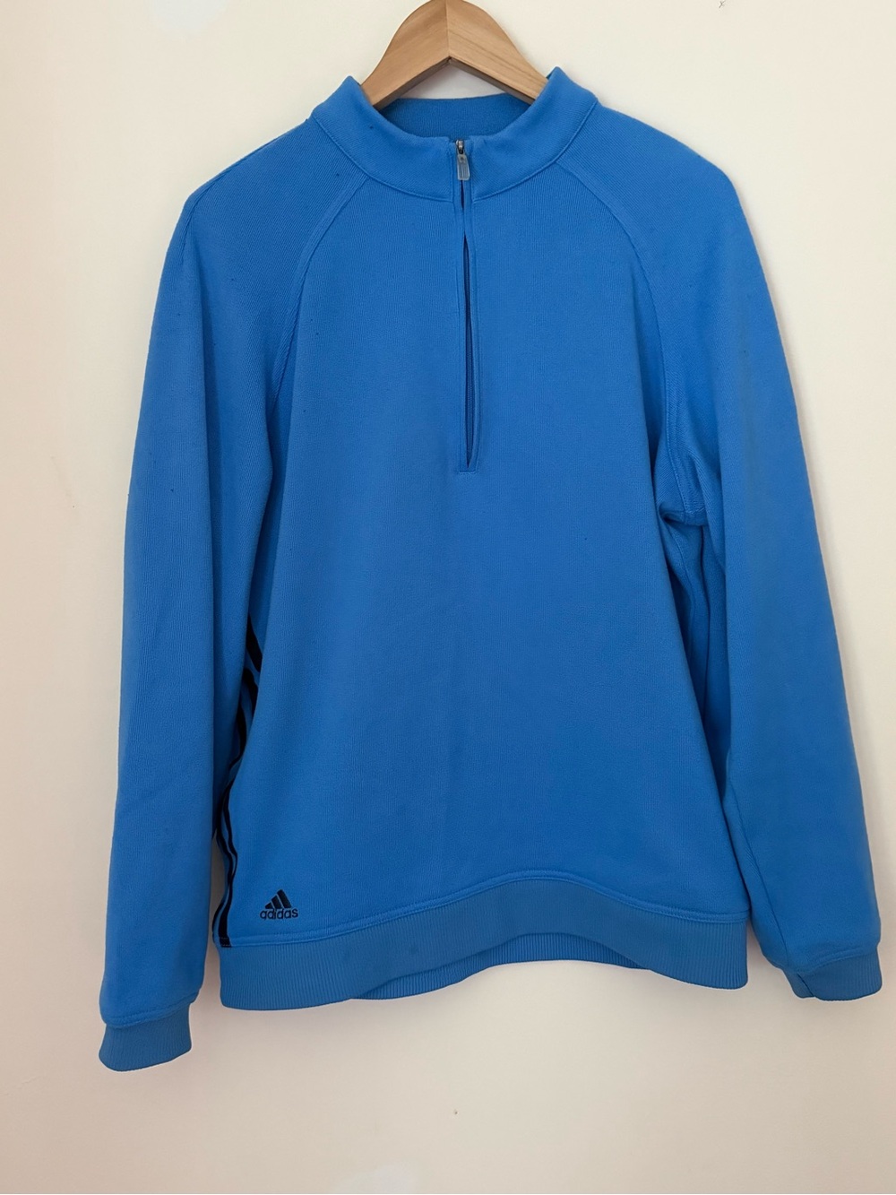 adidas Bright Blue Zip-Neck Pullover